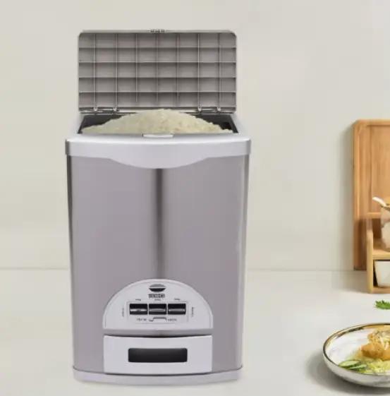 Distributeur existent de Riz en Acier Inoxydable, Conteneur de Stockage, 15kg/33lb