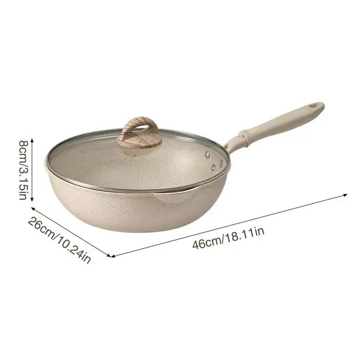 Poêle à frire en titane, motif marteau en écailles de poisson, poêle antiadhésive non revêtue, cuisi