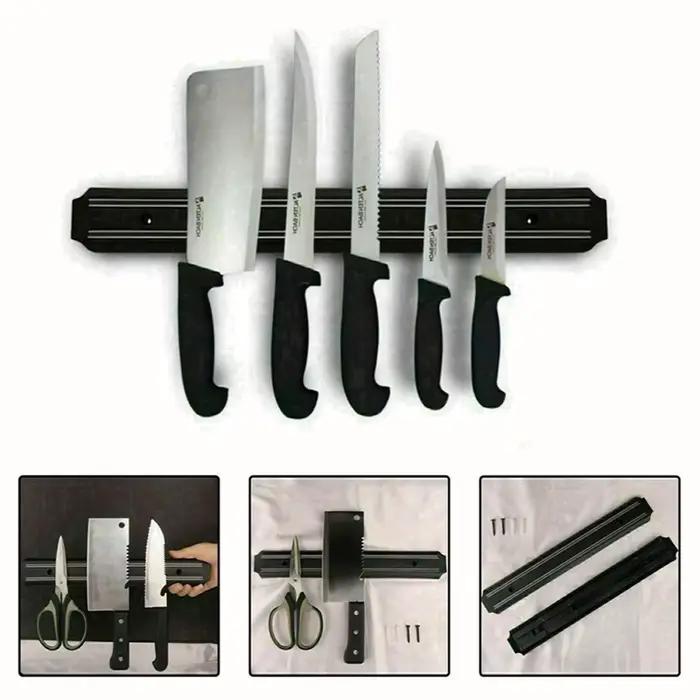 Un porte-couteau mural magnétique, support de rangement pour ustensiles de cuisine, outils d'entrepô