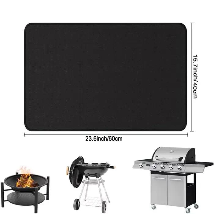 Tapis ignifuge pour barbecue extérieur, multi-usage, réutilisable, résistant aux hautes températures