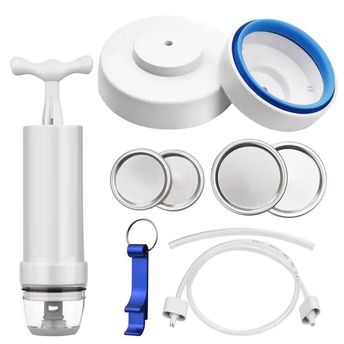 Kit de scellage sous vide pour bocaux Mason, avec ouvre-bocal, pompe à vide manuelle pour bocaux Mas