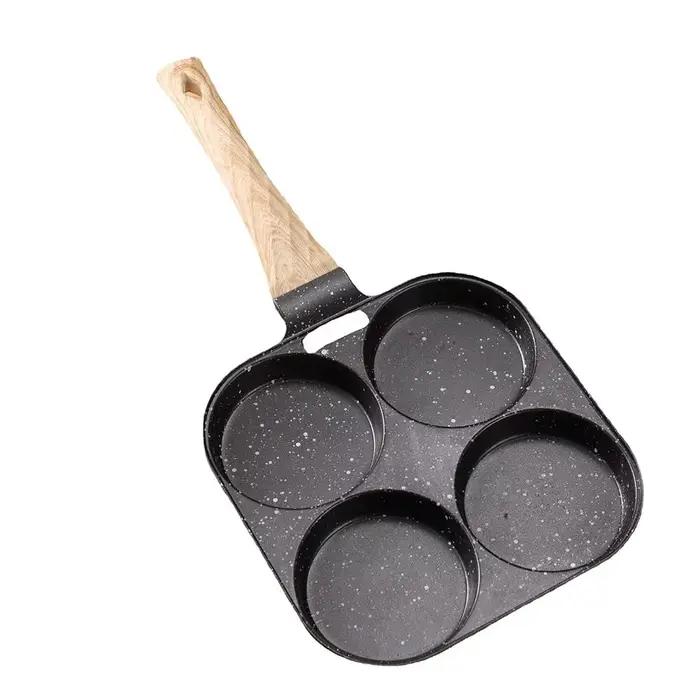 1 poêle à omelette antiadhésive en fonte, cuiseur à crêpes et à hamburgers, adaptée aux cuisinières 