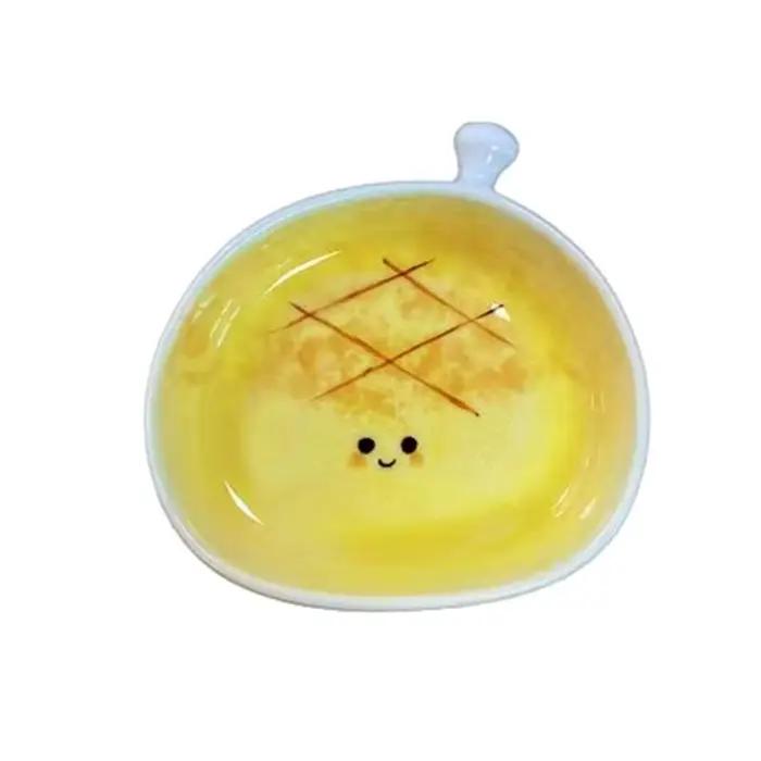 G6KF – plat à Dessert créatif en céramique, assiette à Sauce, bol à tremper en forme pain Unique, di