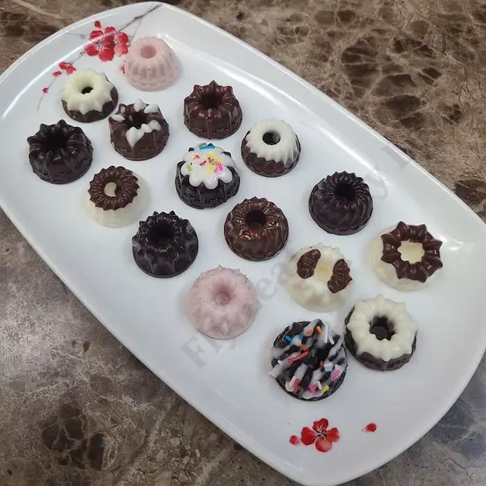 Moule à chocolat fait à la main, gelée de bonbons, Pudding, fleur, Animal, cœur, moules en Silicone,
