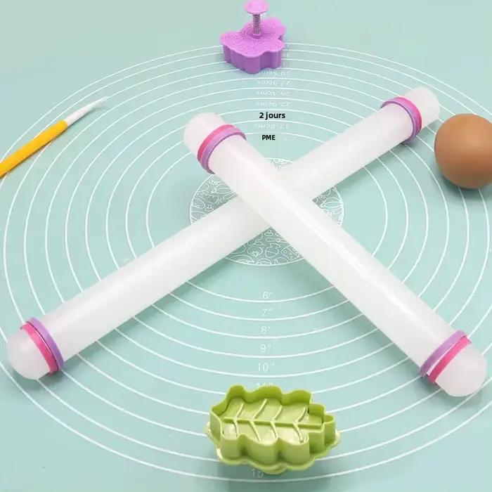 Rouleau à pâtisserie antiadhésif pour gâteaux, rouleau à pâtisserie en plastique de 9 pouces pour Fo