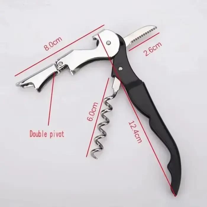 Tire-bouchon double pointe hippocampe en acier inoxydable multi-usage, ouvre-bouteille de bière, cad