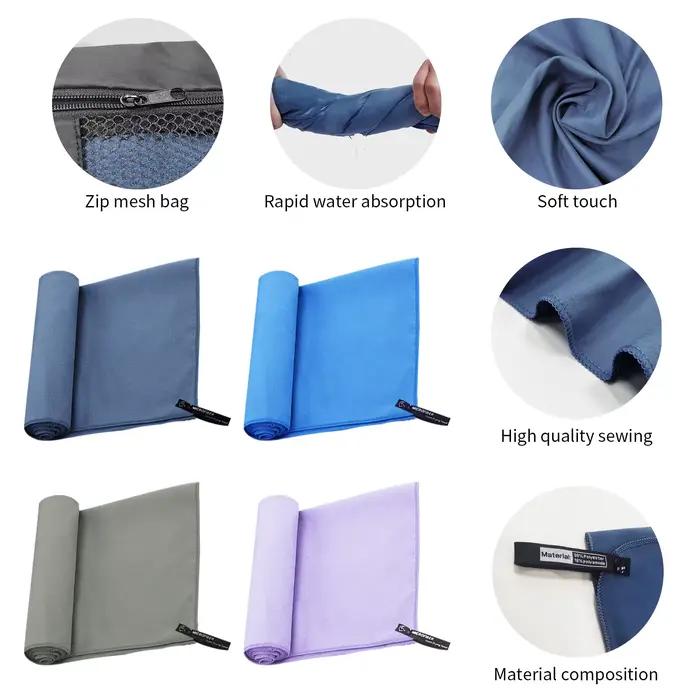 Serviette en microfibre Mutao avec sac en filet, serviettes absorbantes à séchage rapide pour le Cam