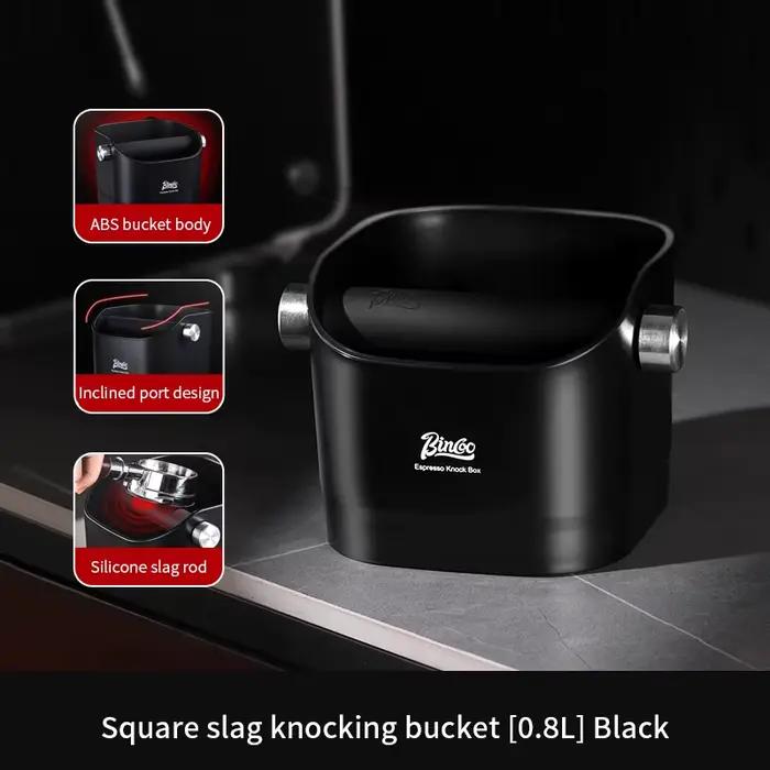 Bincoo 0.8L café frapper boîte expresso marc conteneur anti-dérapant expresso poubelle mouture bisea