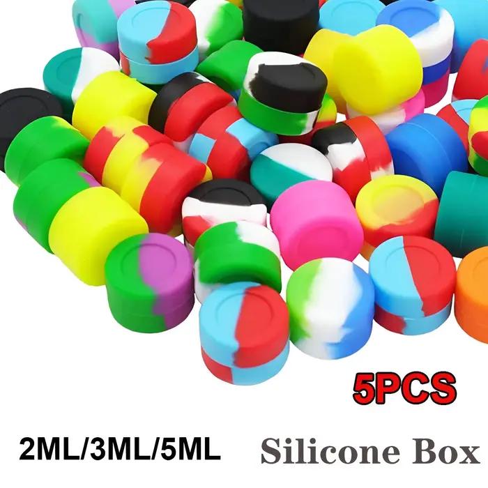 Conteneur en Silicone 2ML 3ML 5ML, boîte de rangement, mélange de couleurs, conteneurs concentrés an