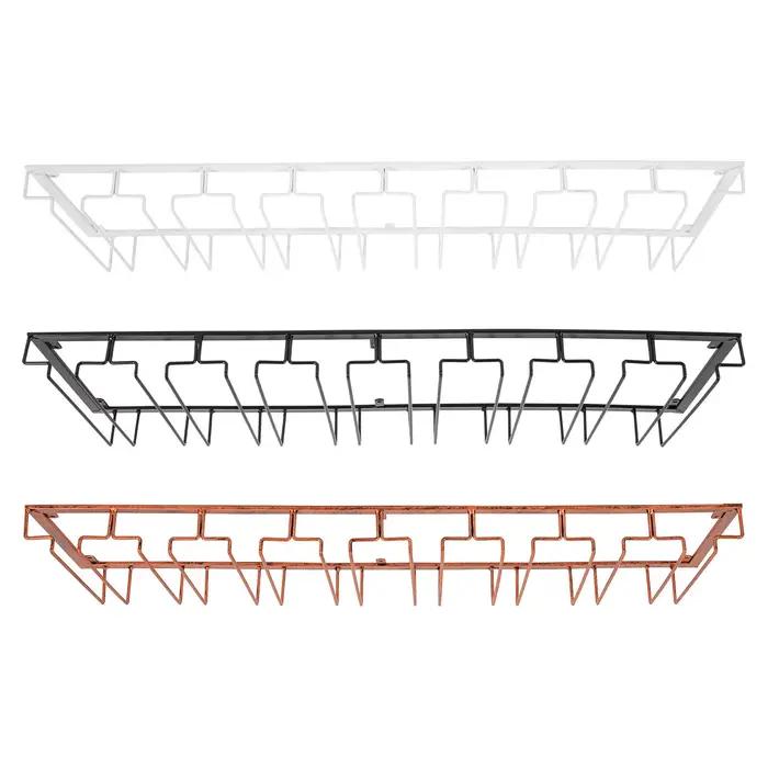 Étagère de rangement murale en métal pour verre à vin, support T1, porte-gobelet, 16