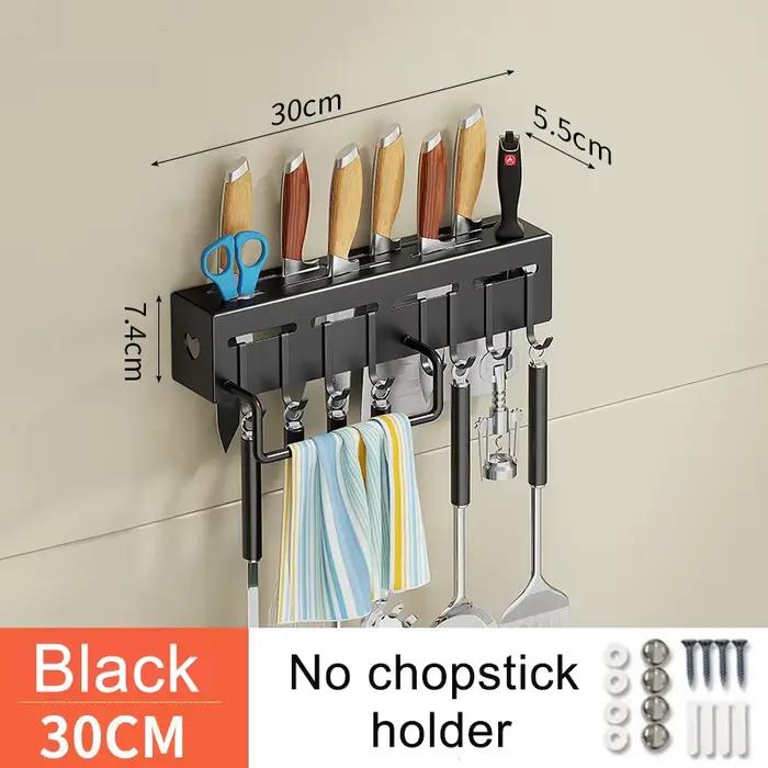 Porte-couteau mural en acier inoxydable, rangement sans clous de cuisine, couteau T1 avec crochet, r