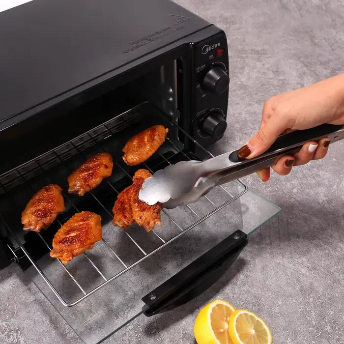 Pinces à Barbecue longues de 9/12/16 pouces, poignée antidérapante, pince à Barbecue frit en acier i