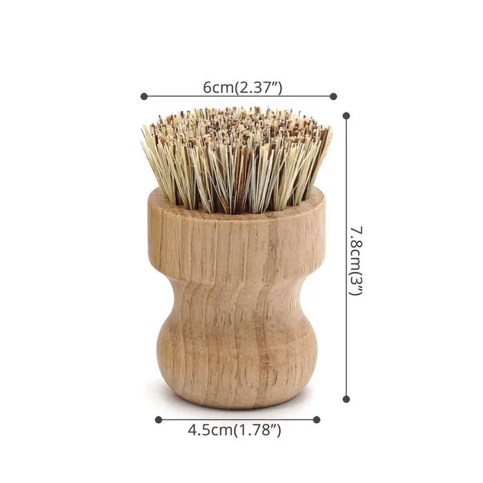 Leeseph Brosses à récurer la vaisselle en bambou, épurateurs de nettoyage en bois de cuisine pour la
