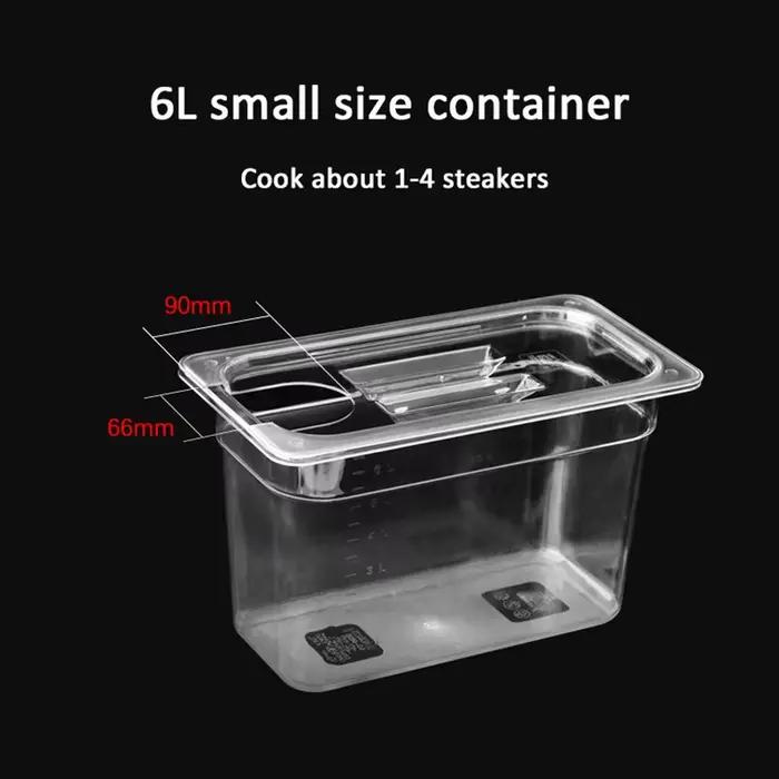 Récipient à Steak Sous Vide 6L 11L, récipient avec couvercle, réservoir d'eau, bain pour circulateur