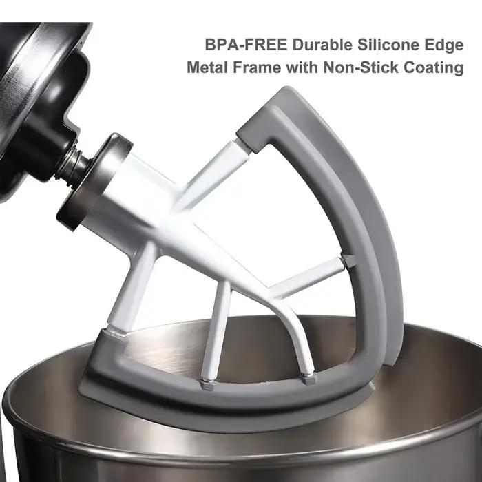 Batteur à bord flexible pour mélangeur KitchenAid 4,5-5 QT, accessoires de mélangeur sur socle à têt