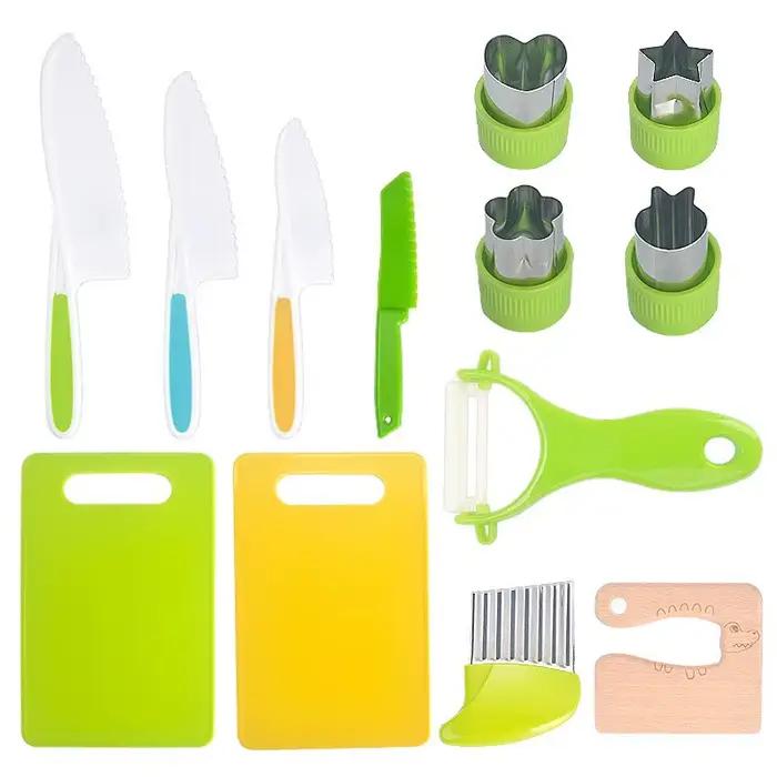 Ensemble de couteaux à fruits en plastique, ne fait pas mal aux légumes coupés à la main, ensemble d