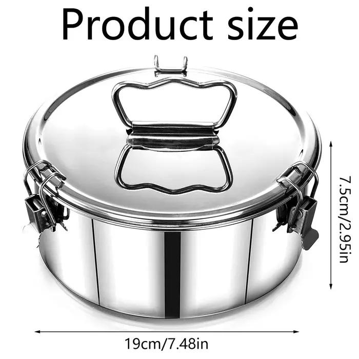 Moule de cuisson de flan de 1,5 Qt avec couvercle, poêle à flan en acier inoxydable avec support, mo