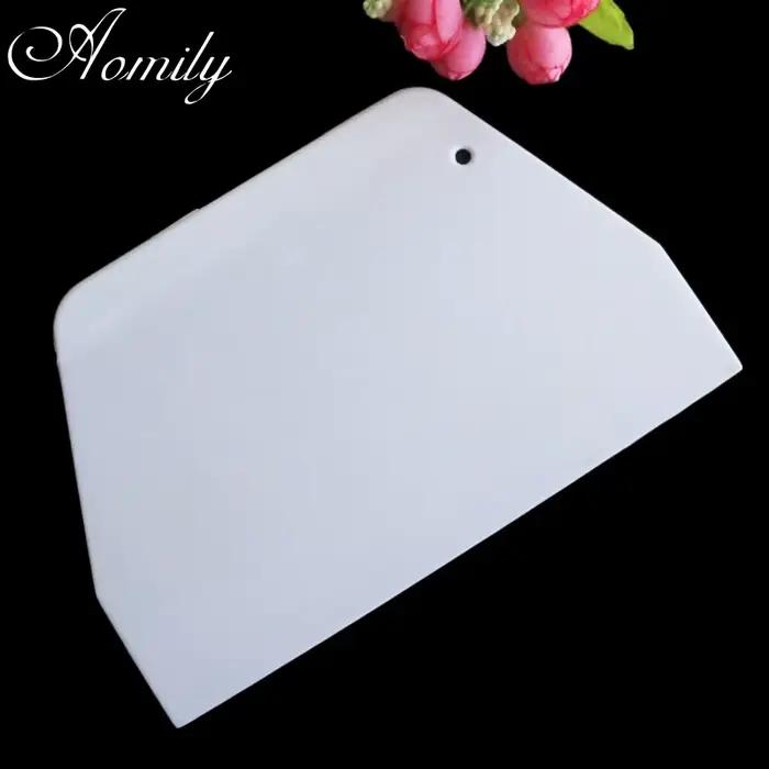 Aomily Durable trapézoïdal grattoir spatule Fondant gâteau pâte Pizza outil cuisine multifonction tr