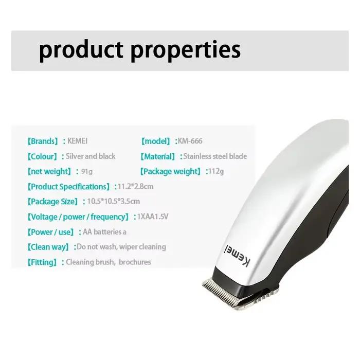 Kemei Mini tondeuse à cheveux électrique Portable nouveau Design appareil pour couper la barbe rasoi