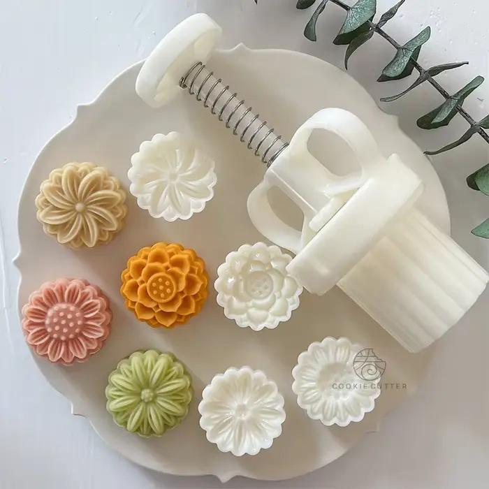 Mini moule à gâteau en forme de fleur et de lune, tampon à strass en forme de haricot mungo, AndrSun