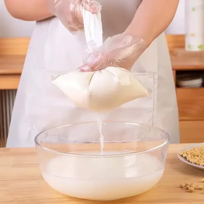 1/5 pièces Sacs filtrants réutilisables pour lait végétal, en nylon non blanchi, type toile à fromag