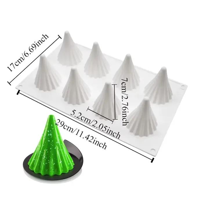 Moule à pâtisserie en Silicone en forme de cône pour arbre de noël, pour Dessert français, Mousse au