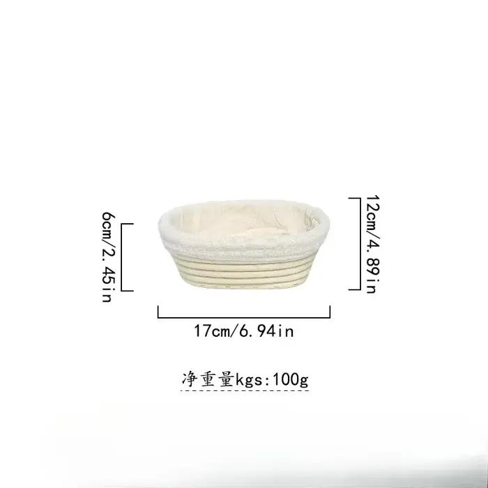 Panier de Fermentation de pain ovale européen, Structure en rotin naturel doublé de lin pour boulang