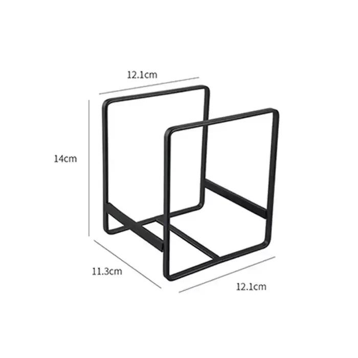1 pièce Support vertical en acier inoxydable pour ustensiles de cuisine et rangement d'assiettes, bo