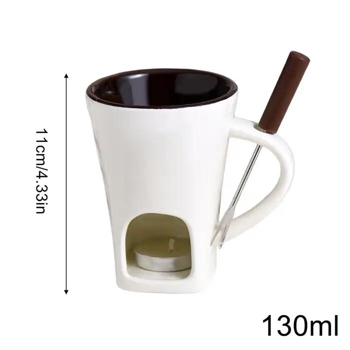 Mini ensemble de tasses à Fondue au chocolat avec fourchette et bougies, Pots à Fondue au fromage, c