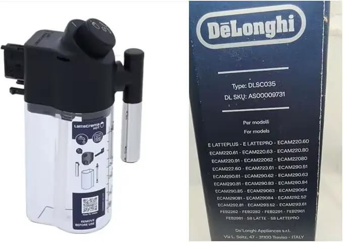 DeLonghi Carafe à lait Récipient pour cafetière Magnifica Evo ECAM290 ECAM220 ECAM293