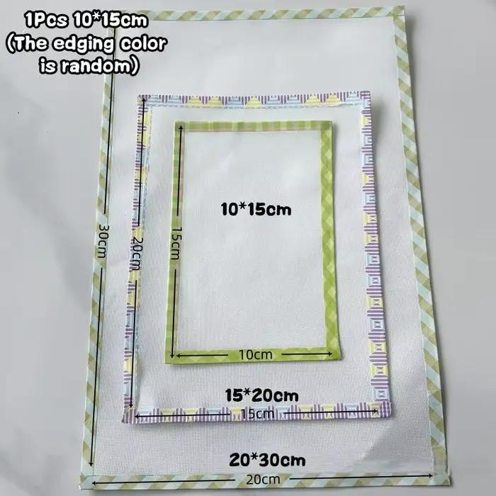 Tapis thermocollant résistant à la chaleur, toile de cuisson transparente à bords surpiqués pour per