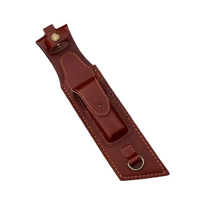 Étui à couteau portable en cuir véritable fait main pour couteau à lame fixe, étui pratique pour la 