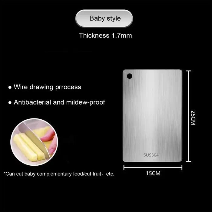 Planches à découper en titane pour cuisine, planche à découper en acier inoxydable, planche à découp