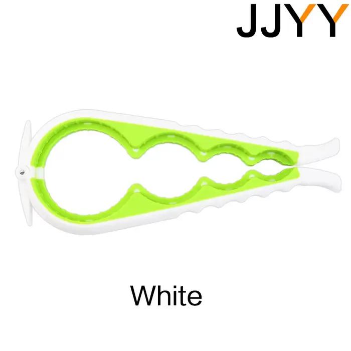 JJYY Ouvre-bocal 5 en 1 Ouvre-bouteille à prise facile Couvercle tournant Ouverture rapide Cuisson U