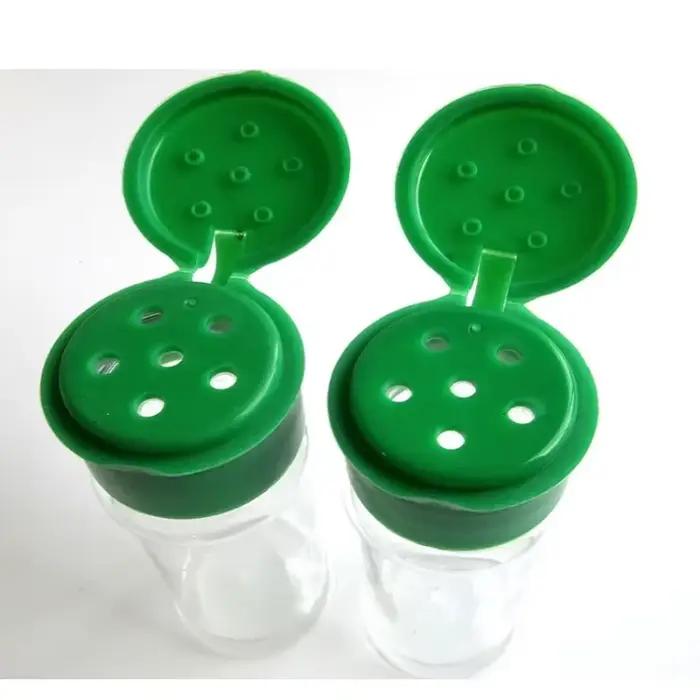 Pots à épices transparents en plastique, shaker d'assaisonnement, bouteille de stockage d'épices pou