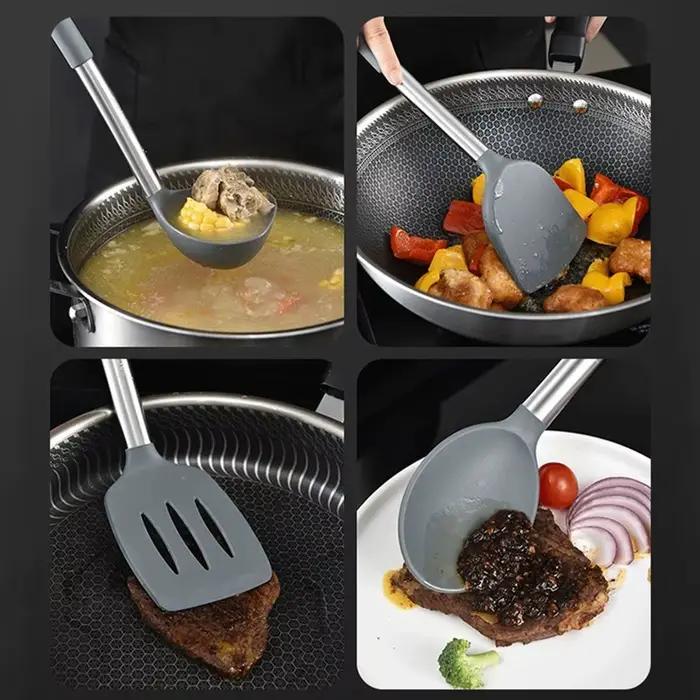 Poêle à frire passoire cuillère ustensiles de cuisine Gadgets vaisselle spatule tourneurs pelle frite louche à soupe