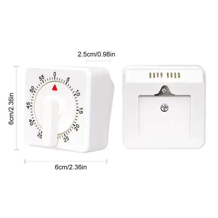 Minuterie m&eacute;canique artisanale multifonctionnelle pour la cuisine, avec plage de temps de 60 minutes, id&eacute;ale pour les cuisiniers amateurs et professionnels, pour les occasions familiales et professionnelles
