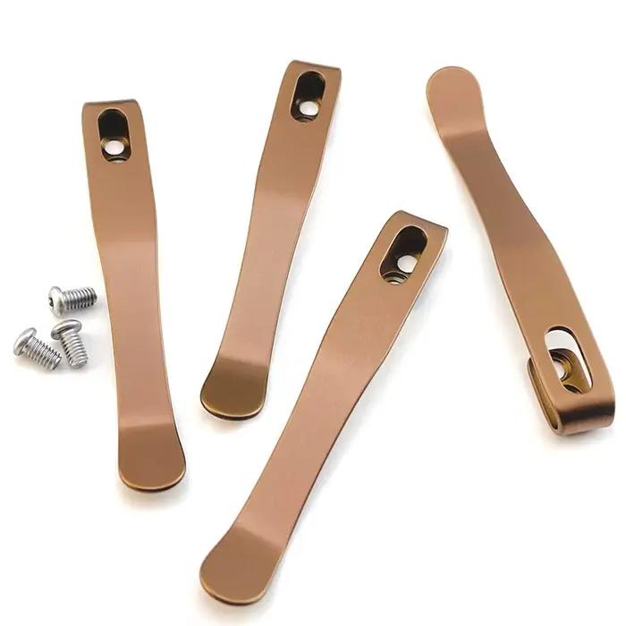 Clip de couteau pliant en acier inoxydable 420, clip arrière, pince de poche, accessoires de bricolage pour la fabrication de clips de couteau de poche