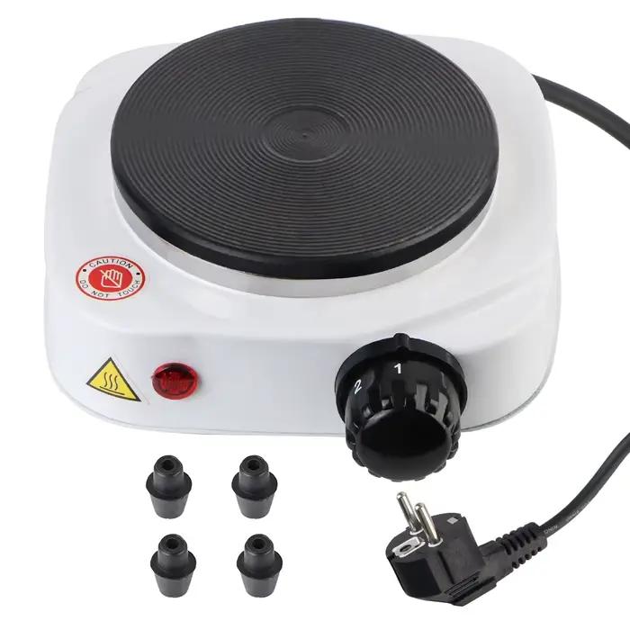 Mini cuisinière électrique multifonctionnelle pour café, lait et eau, idéale pour chauffer rapidement et économiser de l'énergie, disponible en gris clair et jaune clair