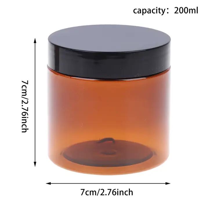Pot à crème rond ambre doublure intérieure pour zones de salve design moderne pour soins de la peau cosmétiques à offrir pour occasions spéciales