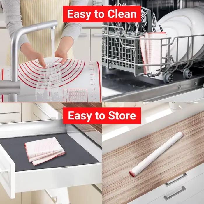 Tapis de pâtisserie en silicone de qualité alimentaire avec échelle