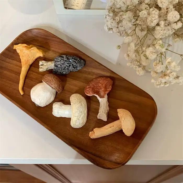 Support de Couverts Champignon Français en Résine Colorée, Porte-Couteau, Fourchette et Cuillère, Sous-Verre, Ornement Vintage en Forme de Parapluie Champignon