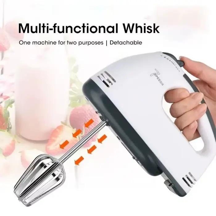 Mélangeur à main électrique à 7 vitesses, mélangeur automatique pour crème, œufs, gâteaux, pâte, outil d'appareil de mélange de cuisine polyvalent