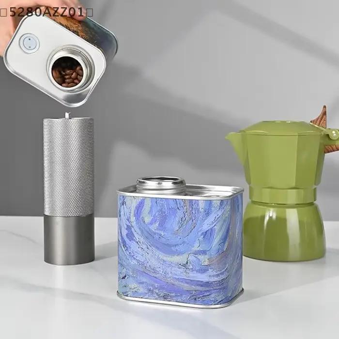 Boîte de conserve scellée de grain de café de qualité alimentaire pour le stockage d'emballage de boîte de fer blanc de respiration fraîche de Camping en plein air
