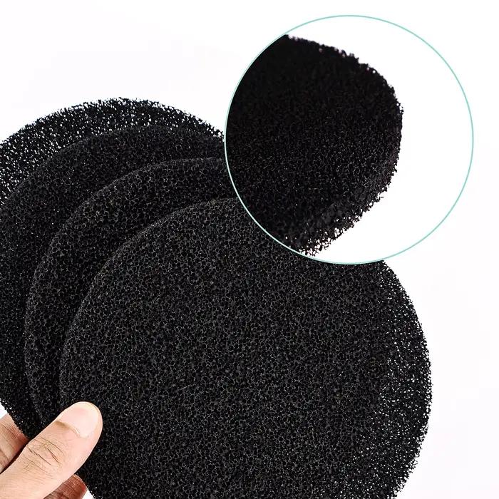 Filtre éponge rond réutilisable pour cuisine, charbon actif, 12 pièces