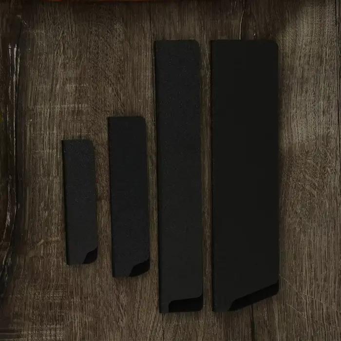 Housse de couteau de cuisine noire porte-couteaux protection de lame étui de sécurité accessoire de cuisine durable pour rangement et préservation de couteaux