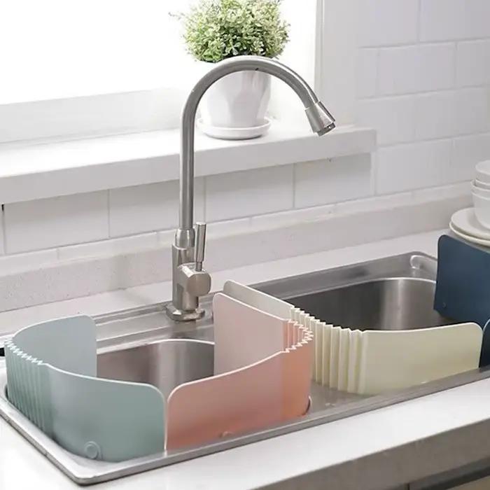 Panneau de blocage d'eau pliable pour évier de cuisine : pliable