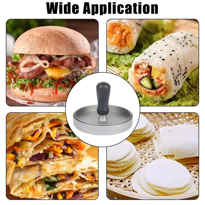 Moule alimentaire domestique, Gadgets de cuisine, moule rond pour Hamburger, barbecue, viande, tarte de bœuf, presse à viande, alliage d'aluminium