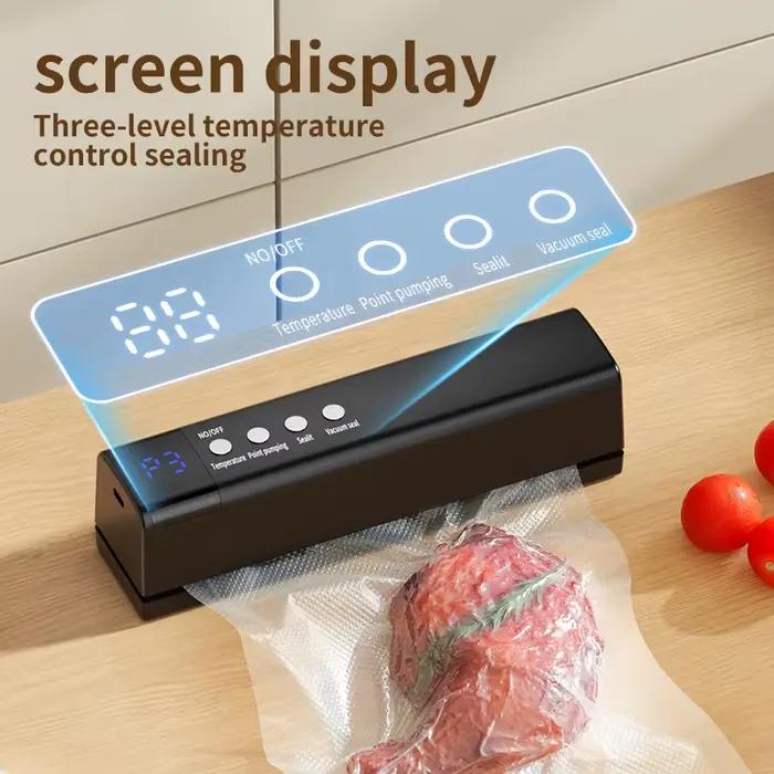 Scelleuse alimentaire portable professionnelle mini 60Kpa sans fil avec recharge USB-C pour la maison et les voyages