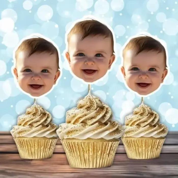Décorations de gâteaux personnalisées avec photos, matériau imperméable, impression de haute qualité pour les baby showers, les remises de diplômes, les fêtes